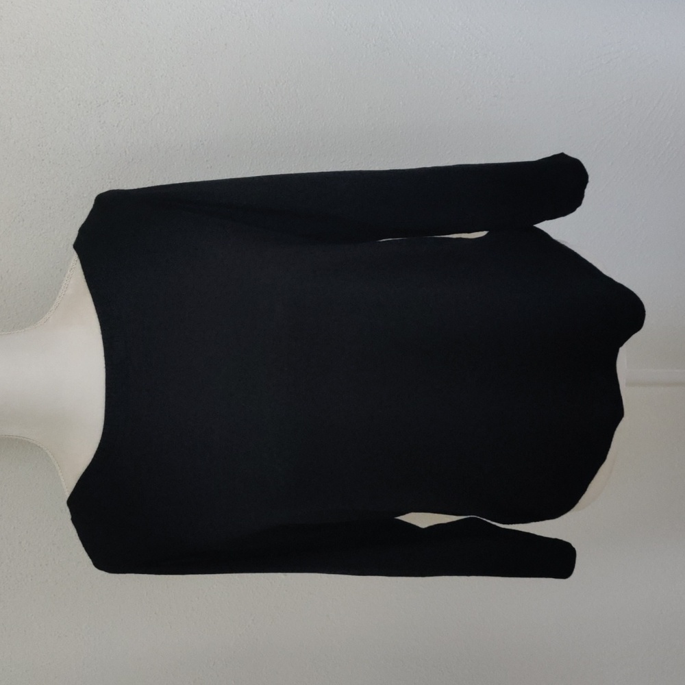 Black Knit Sweater With Arm Slits